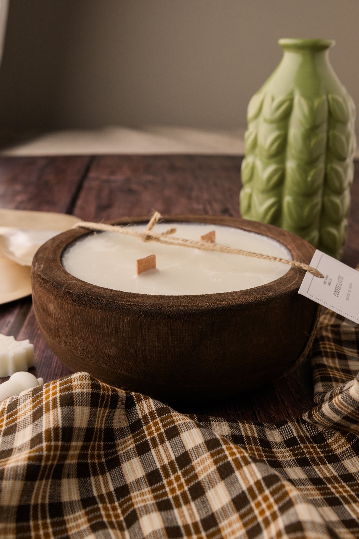 Pumpkin Cupcake Round Dough Bowl Candle