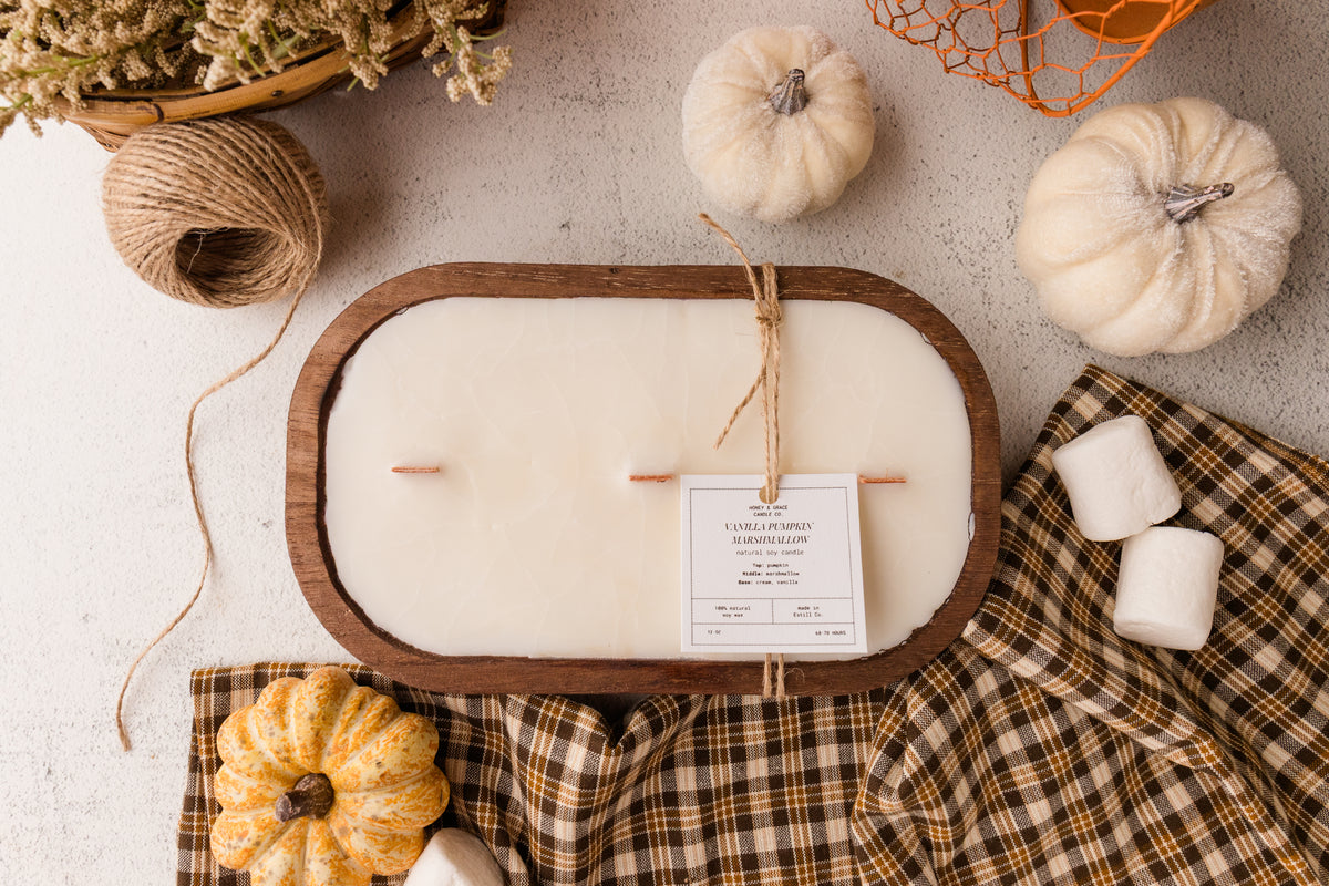 Vanilla Pumpkin Marshmallow Dough Bowl Candle Style 2