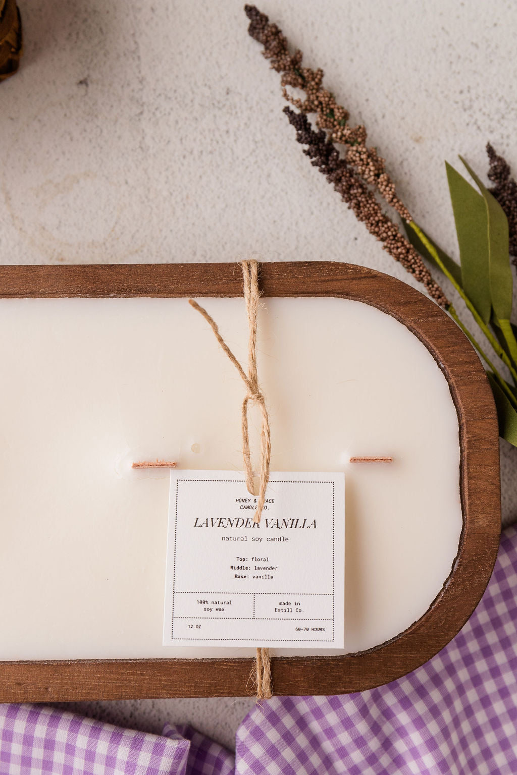 Lavender Vanilla Dough Bowl Candle