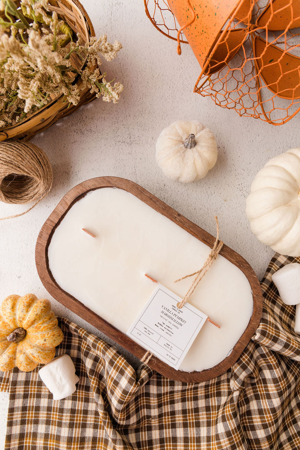 Vanilla Pumpkin Marshmallow Dough Bowl Candle Style 2