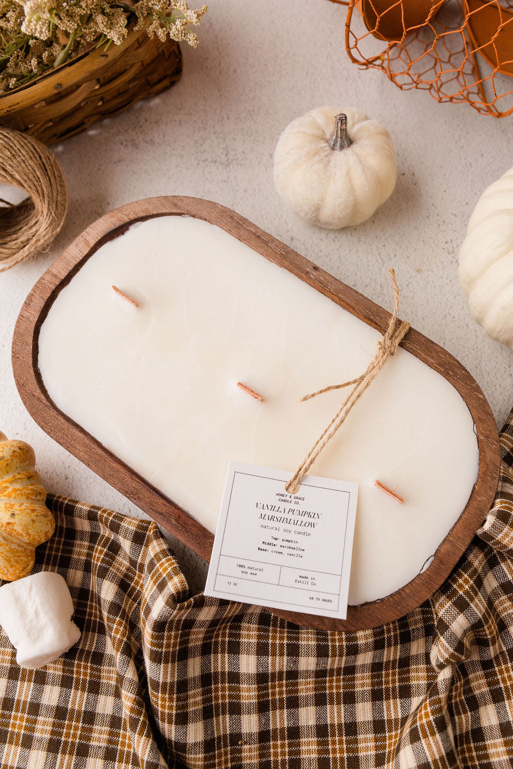 Vanilla Pumpkin Marshmallow Dough Bowl Candle Style 2