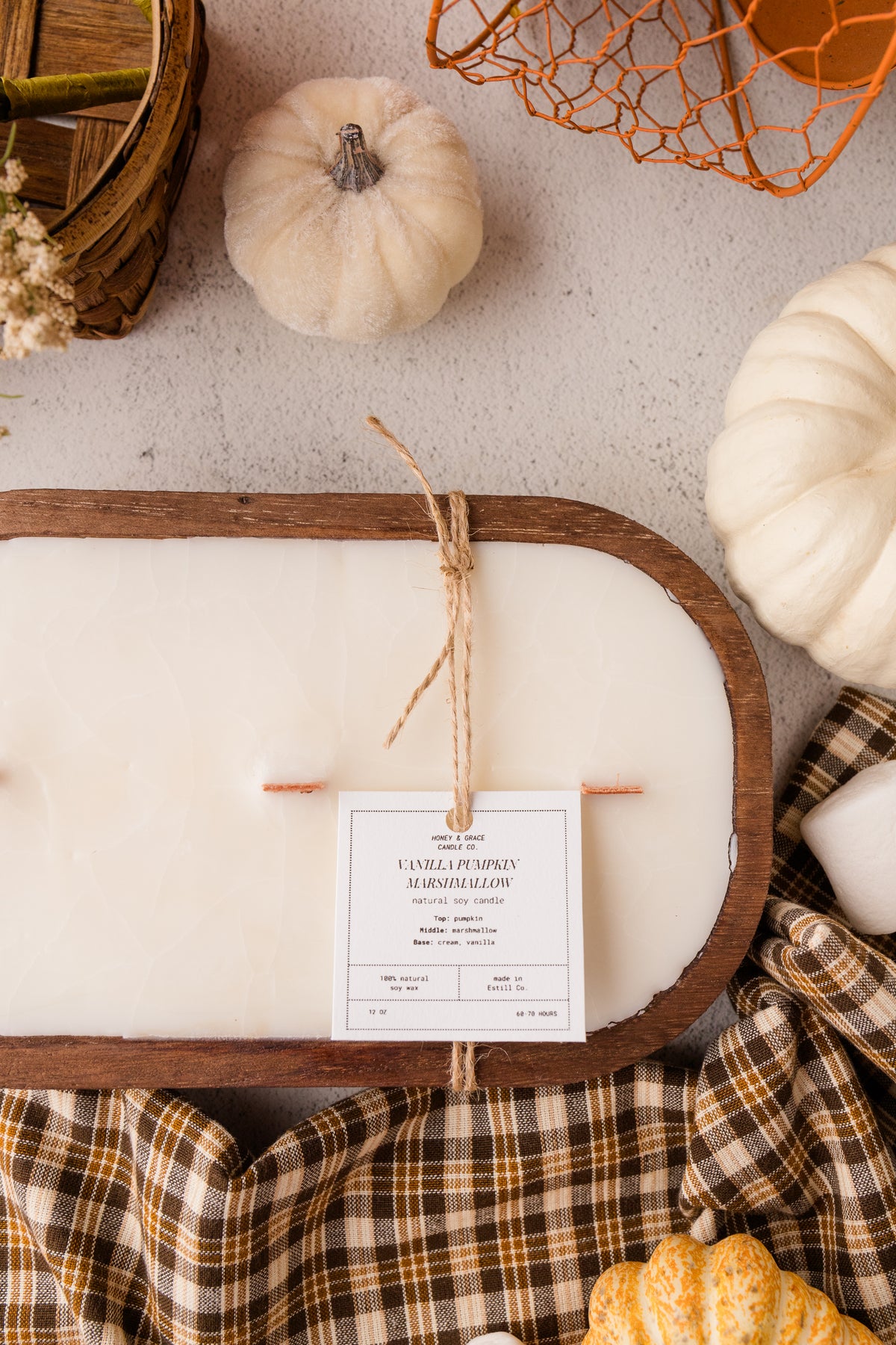 Vanilla Pumpkin Marshmallow Dough Bowl Candle Style 2