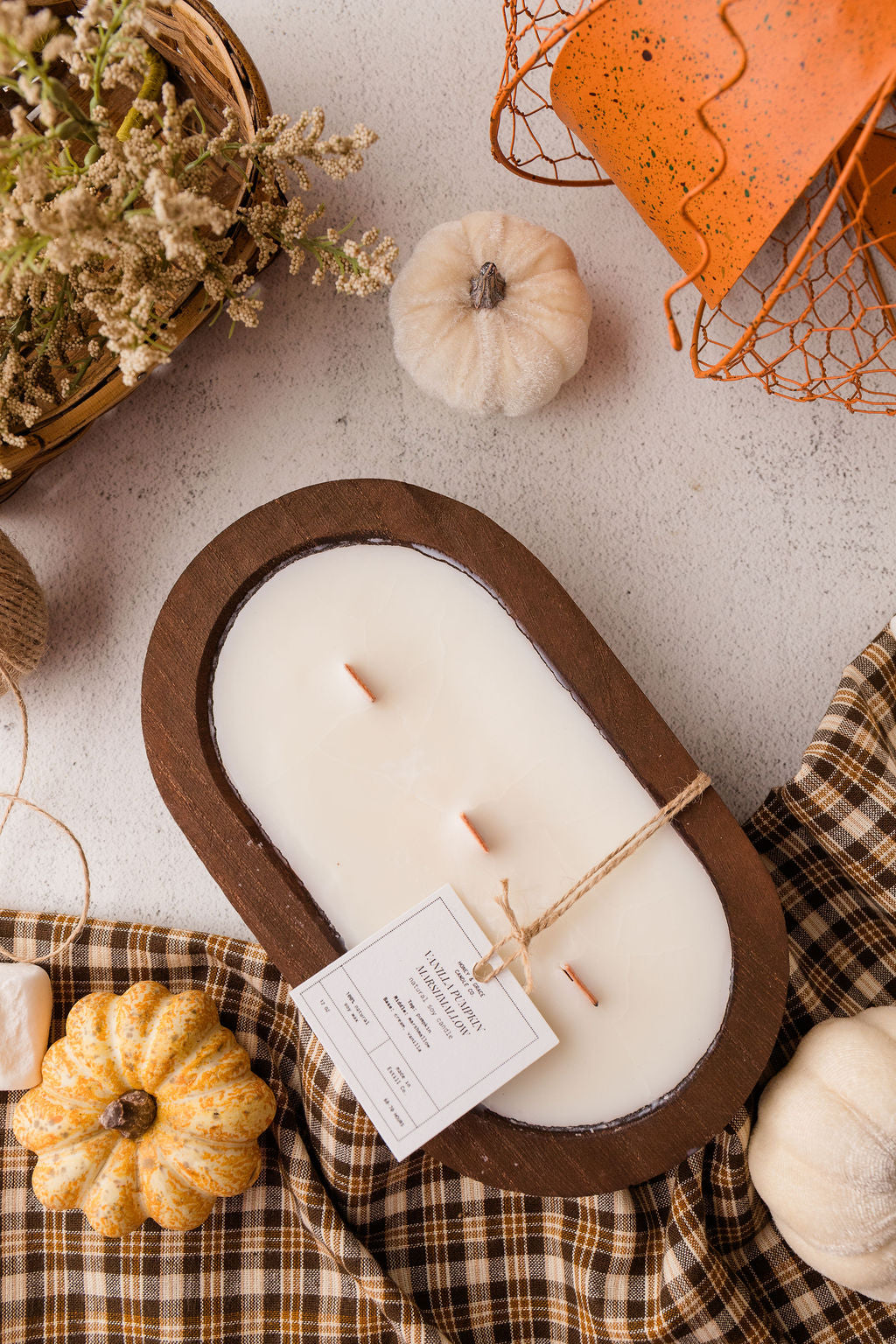 Vanilla Pumpkin Marshmallow Dough Bowl Candle
