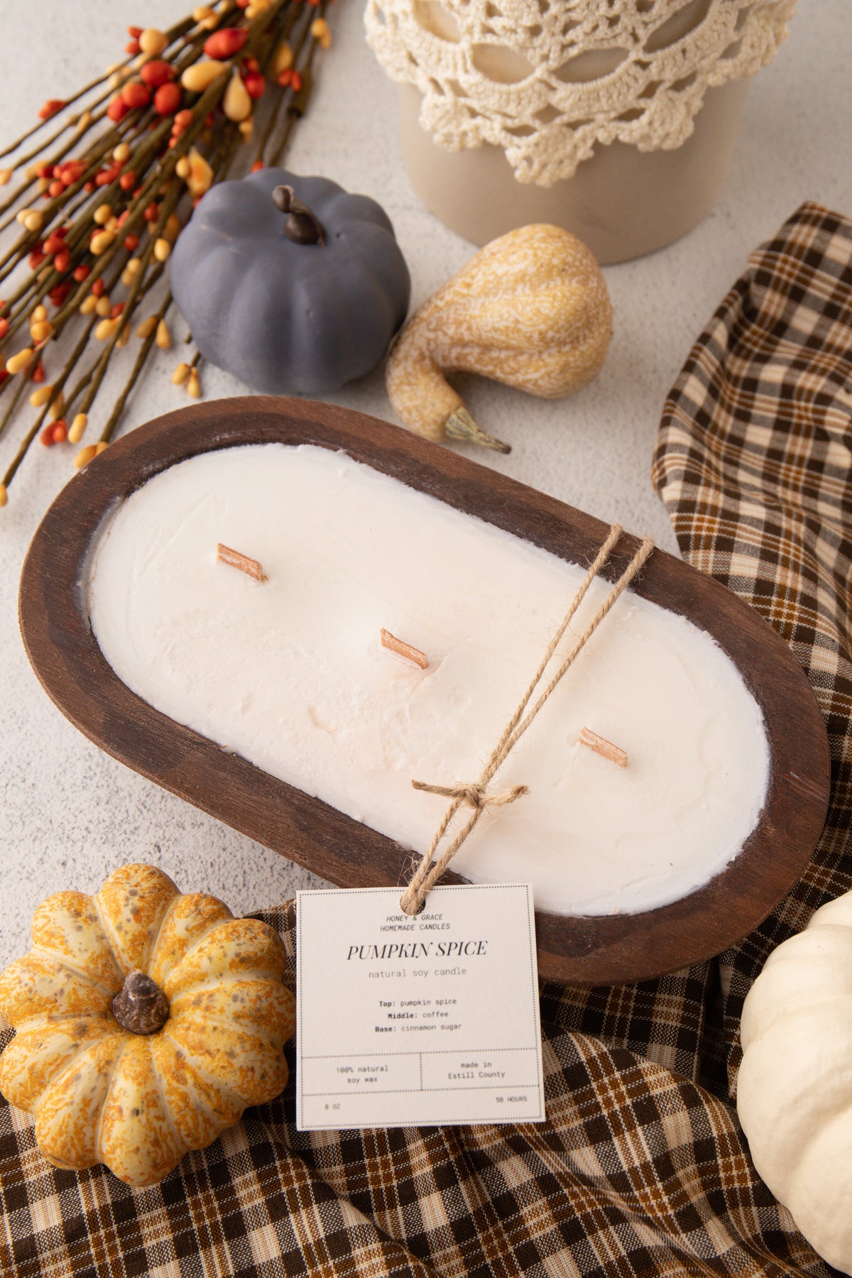 Pumpkin Spice Dough Bowl Candle
