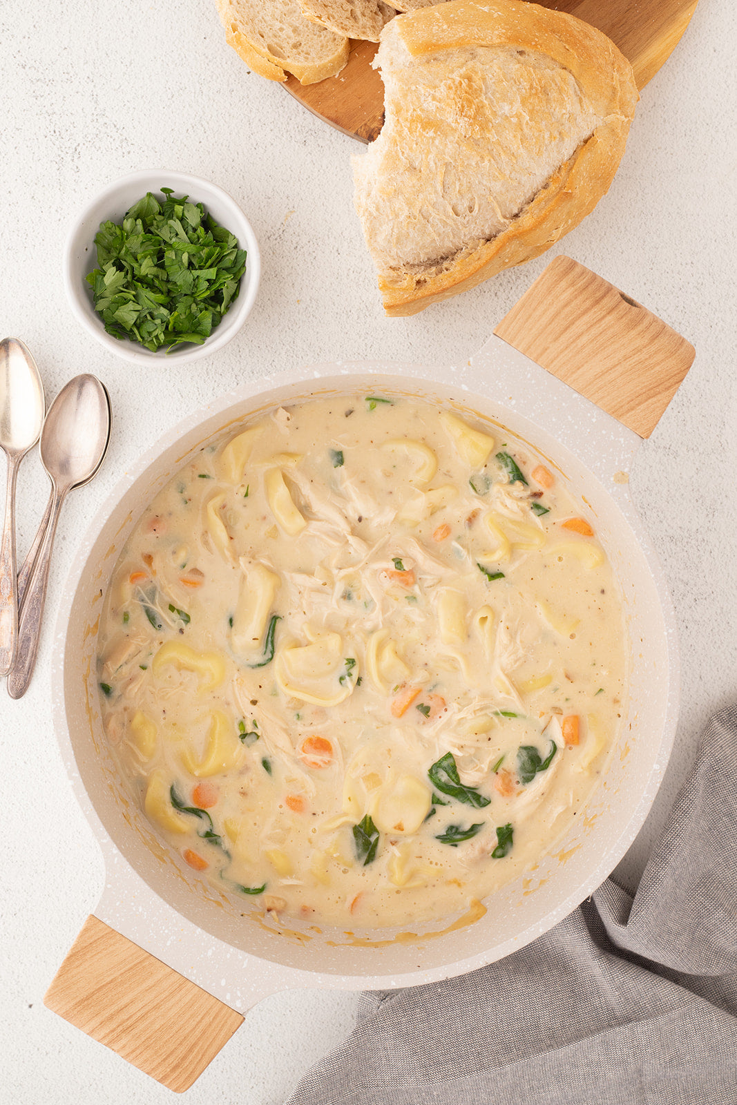 Creamy Chicken Tortellini Soup - Exclusive