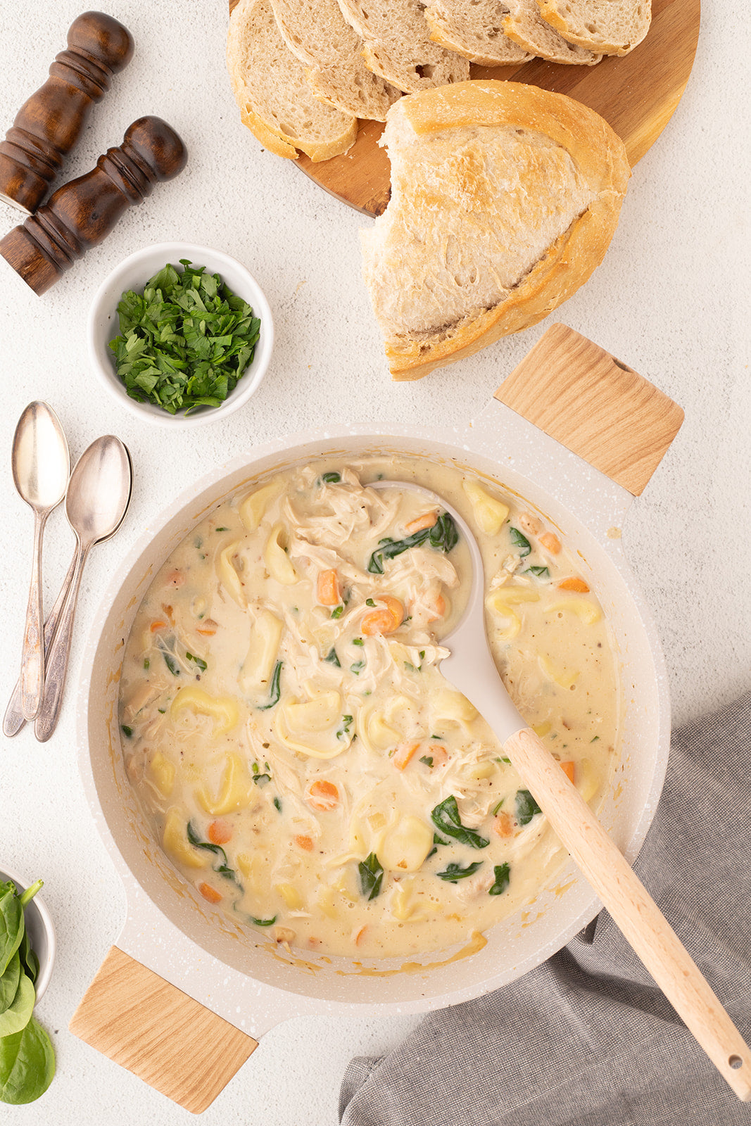 Creamy Chicken Tortellini Soup - Exclusive