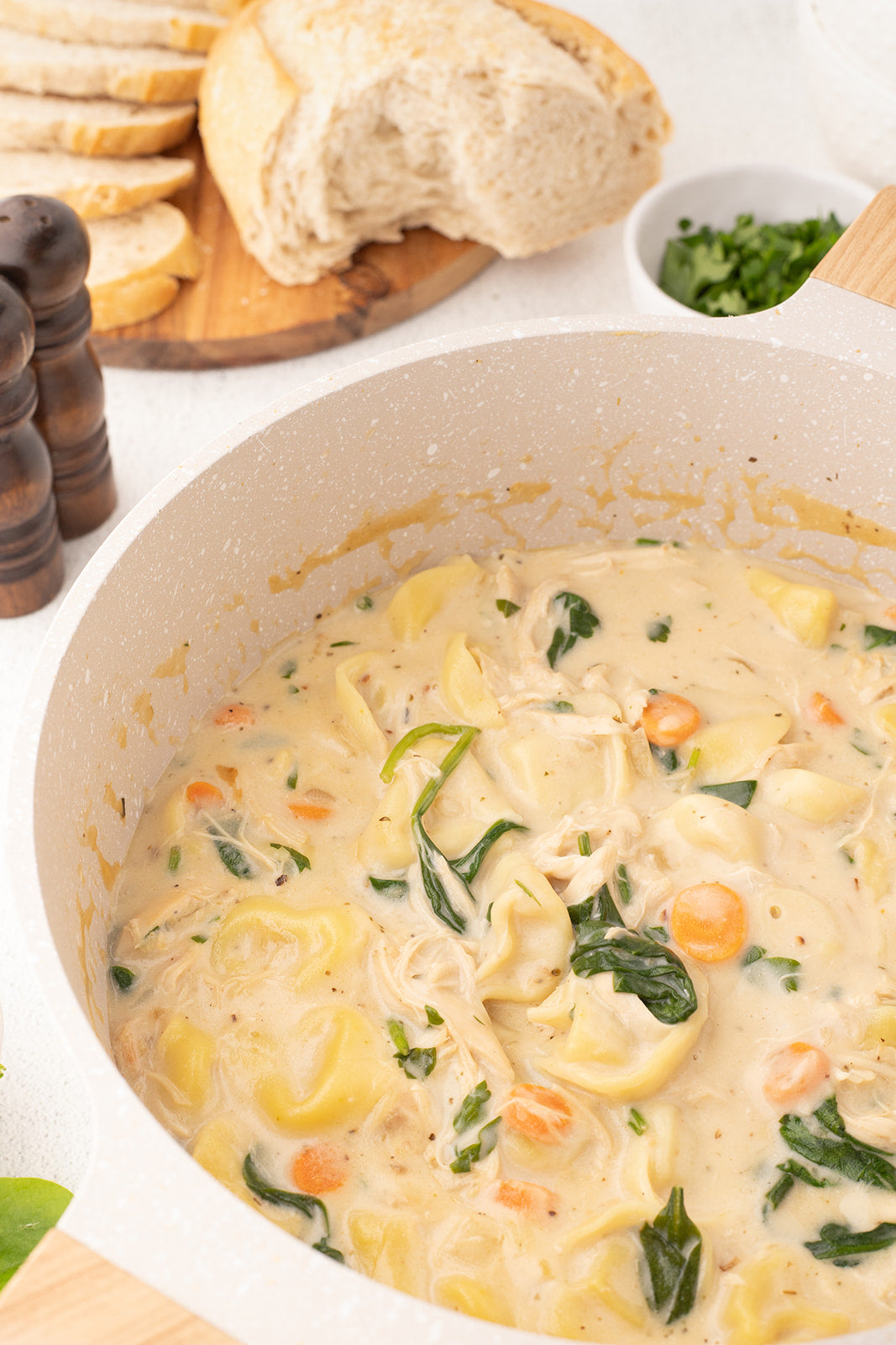 Creamy Chicken Tortellini Soup - Exclusive