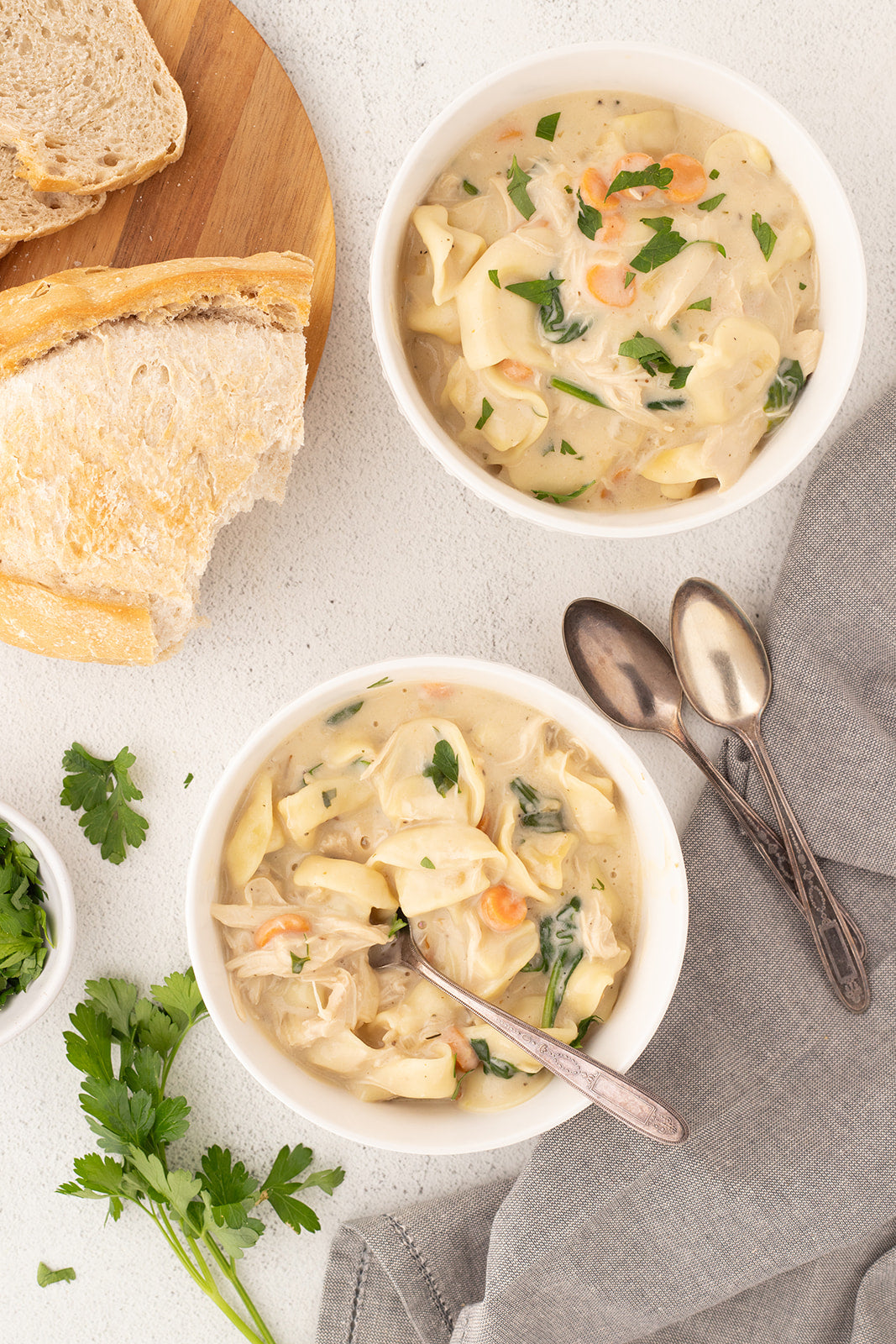 Creamy Chicken Tortellini Soup - Exclusive