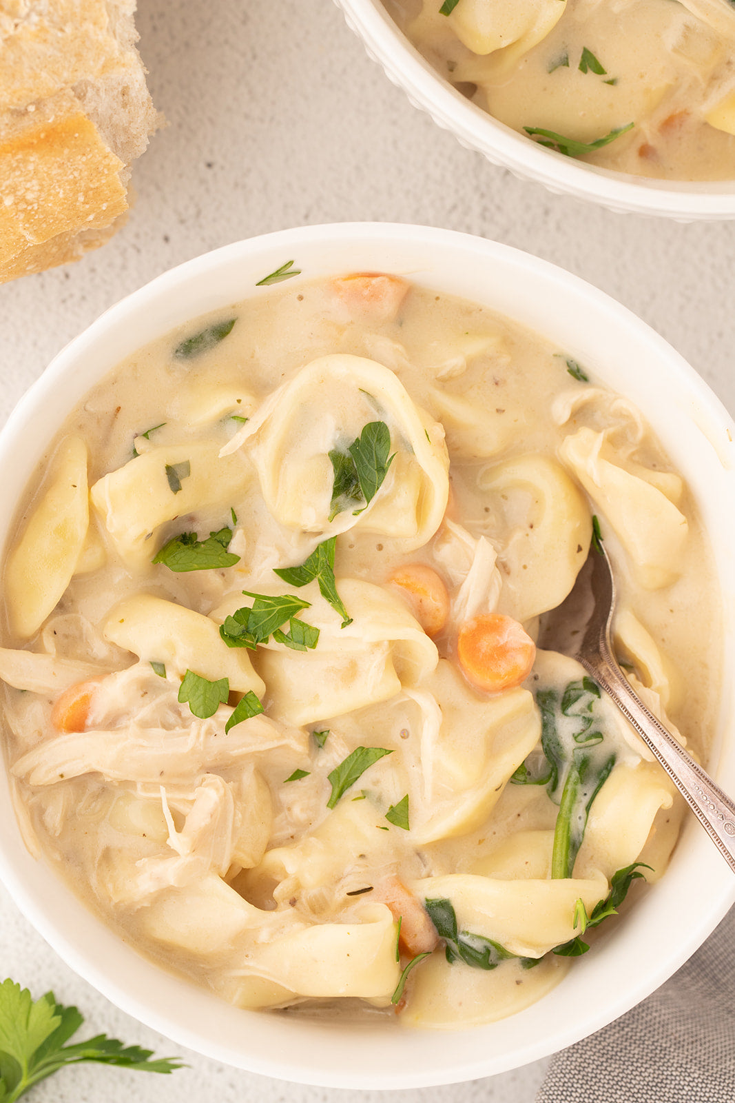 Creamy Chicken Tortellini Soup - Exclusive