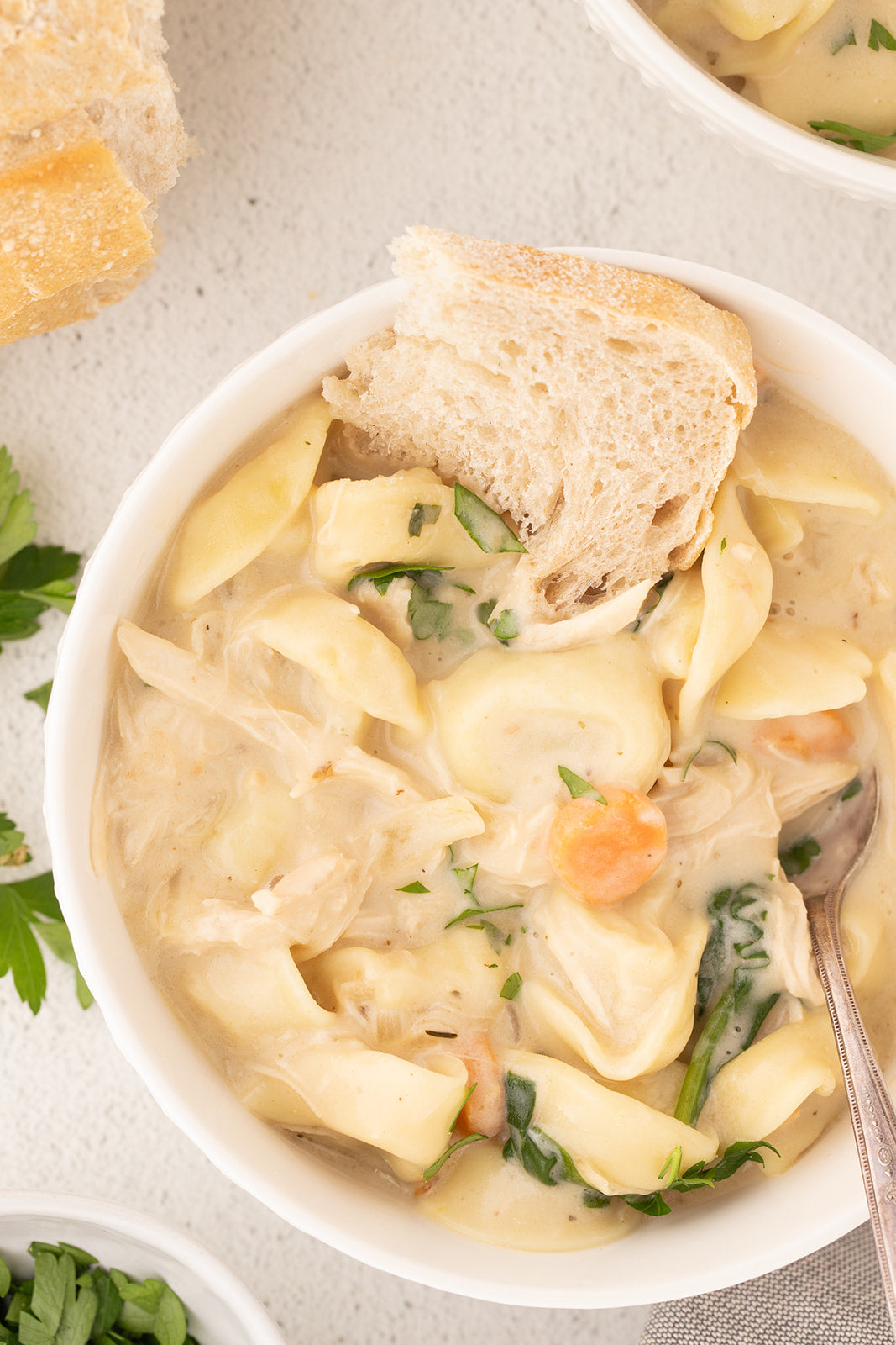 Creamy Chicken Tortellini Soup - Exclusive