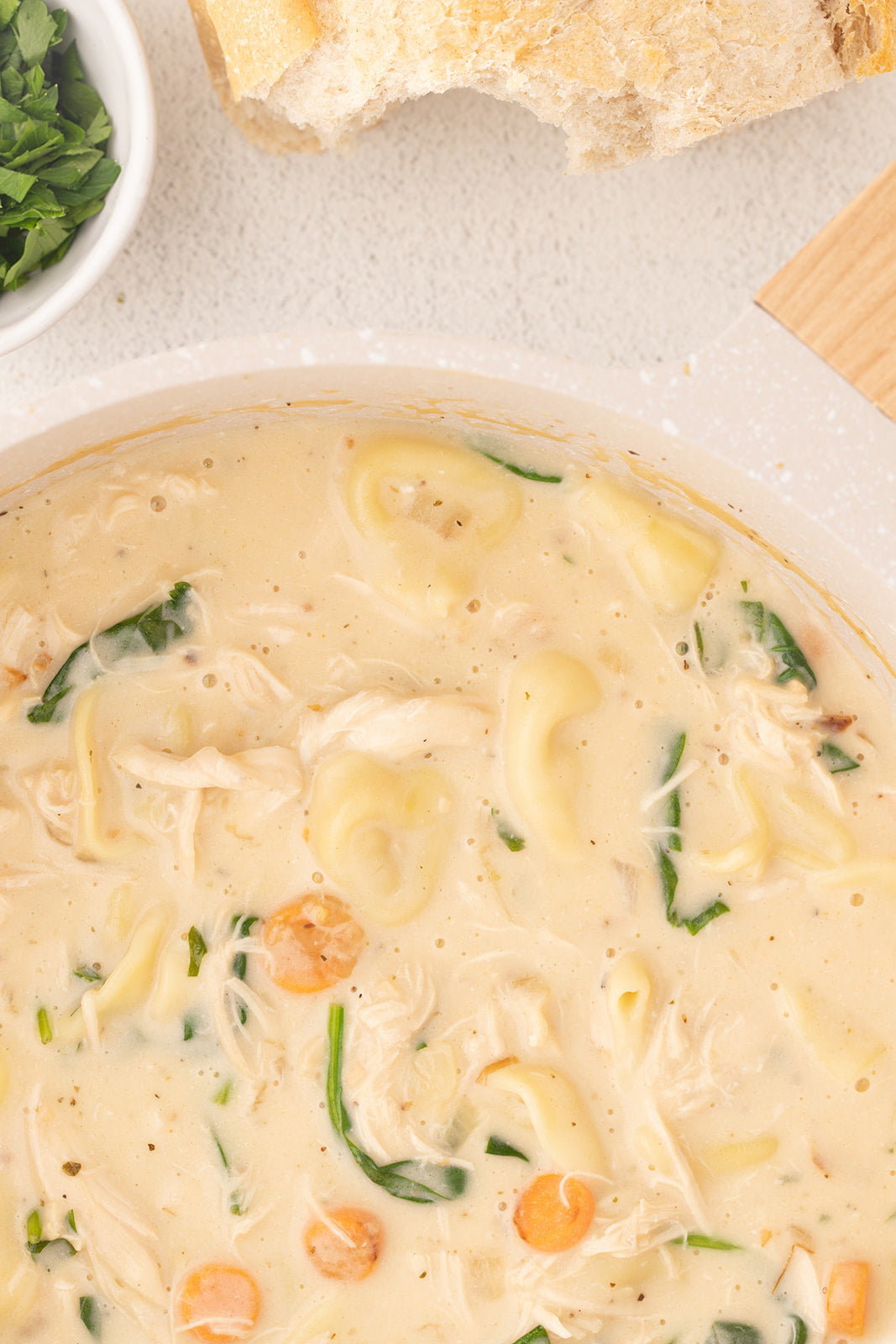 Creamy Chicken Tortellini Soup - Exclusive