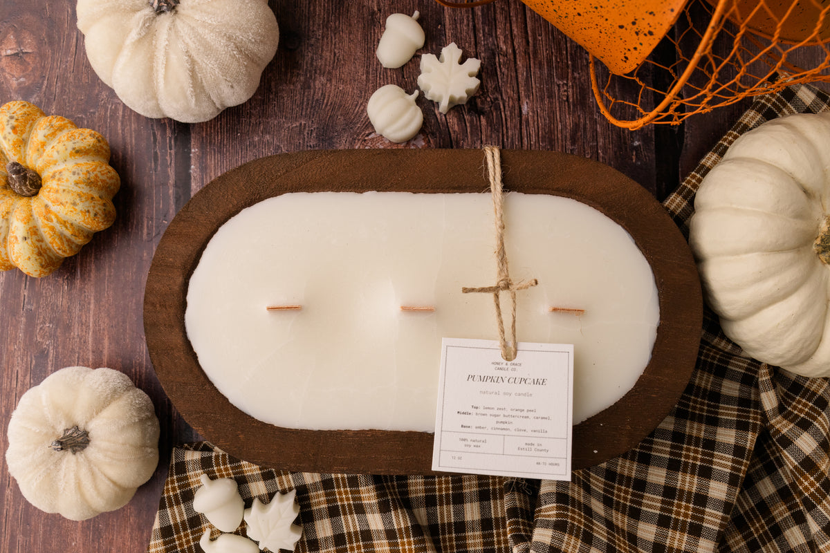 Pumpkin Cupcake Dough Bowl Candle