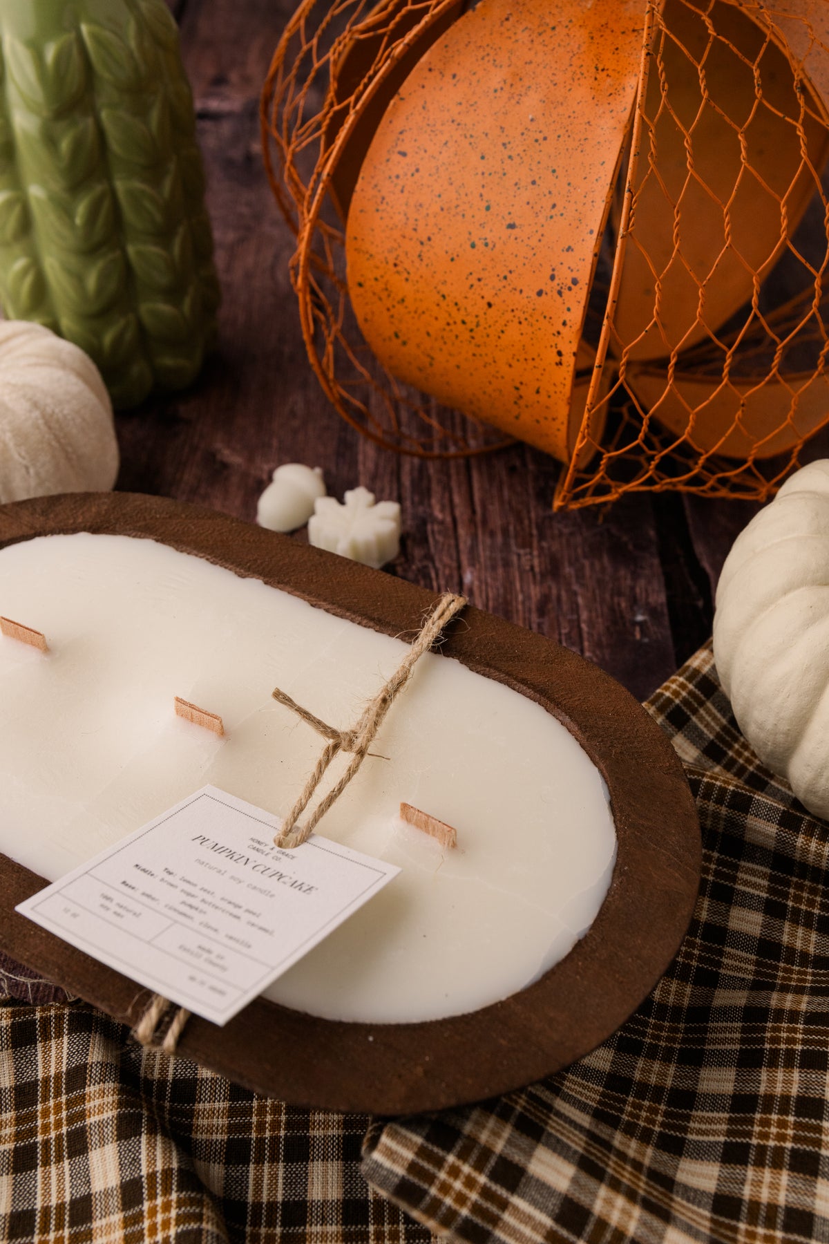 Pumpkin Cupcake Dough Bowl Candle