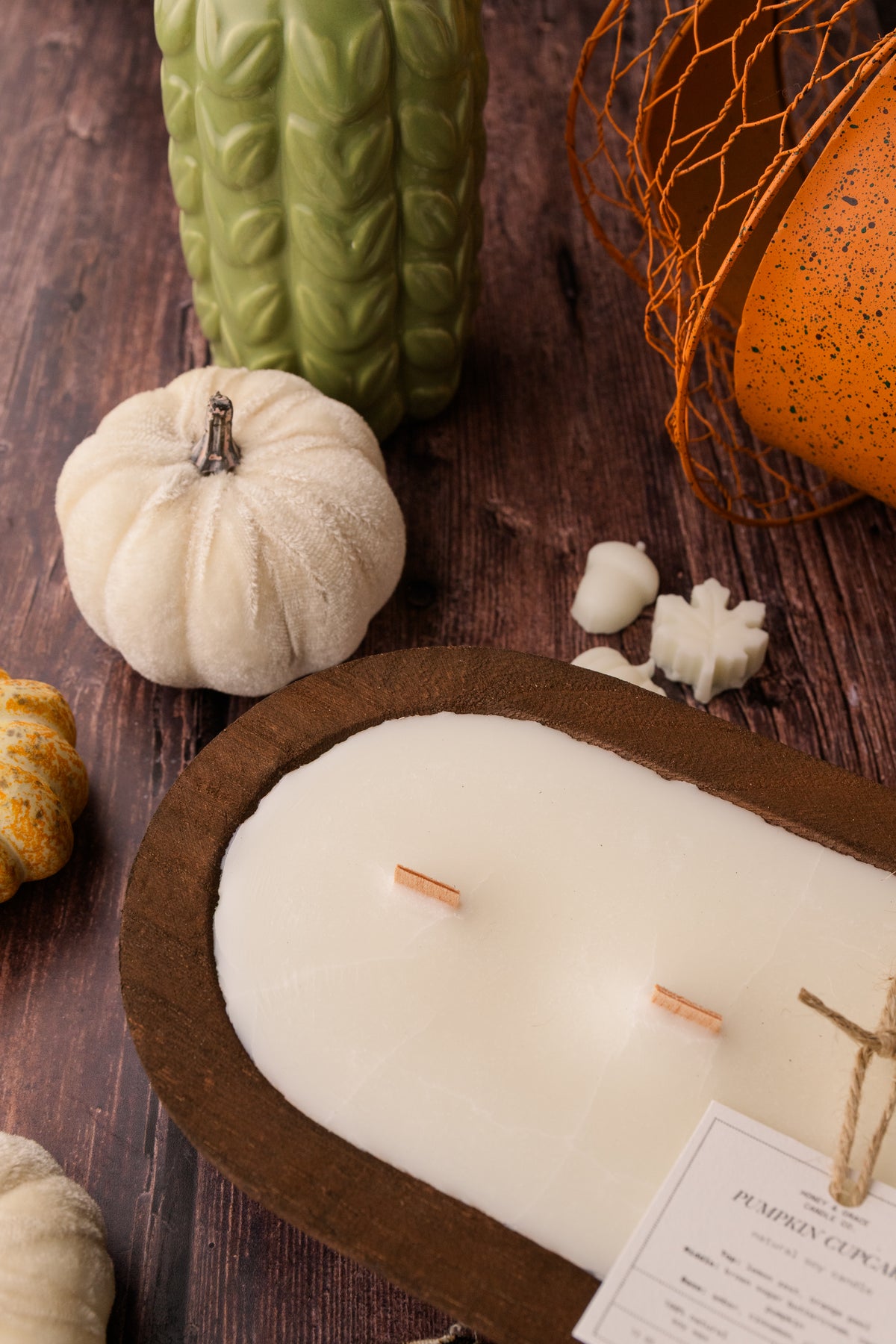 Pumpkin Cupcake Dough Bowl Candle
