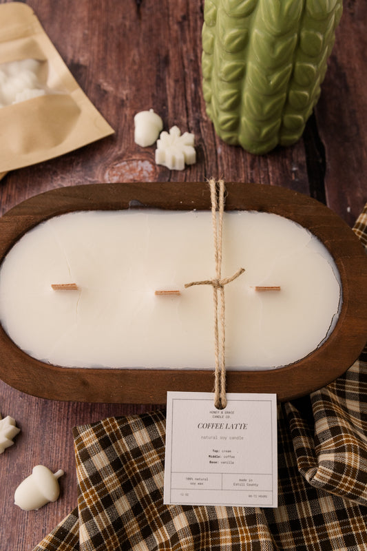 Coffee Latte Dough Bowl Candle