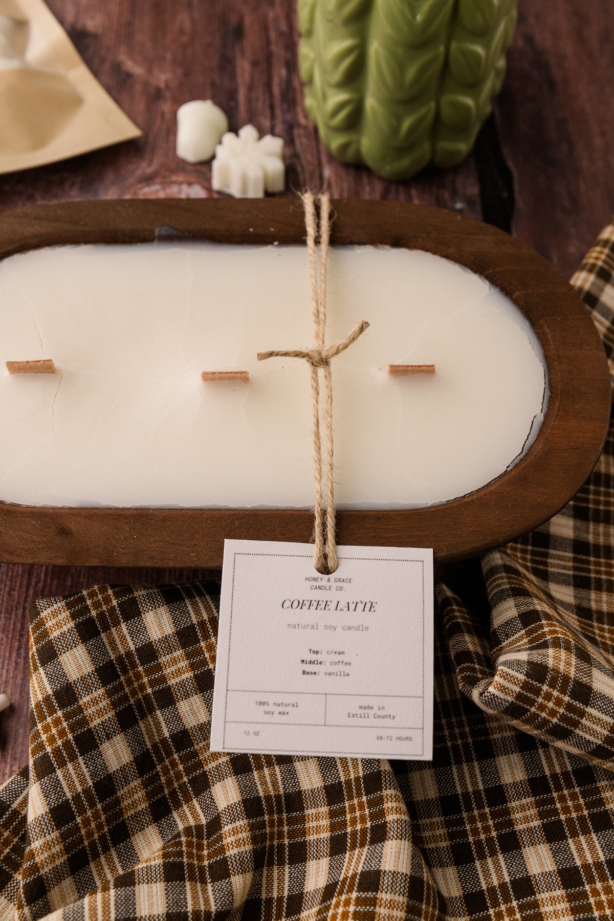 Coffee Latte Dough Bowl Candle